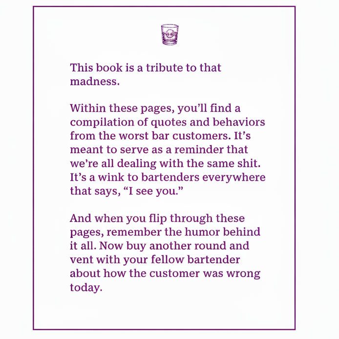 Text on a white background with purple border and purple icon at the top.