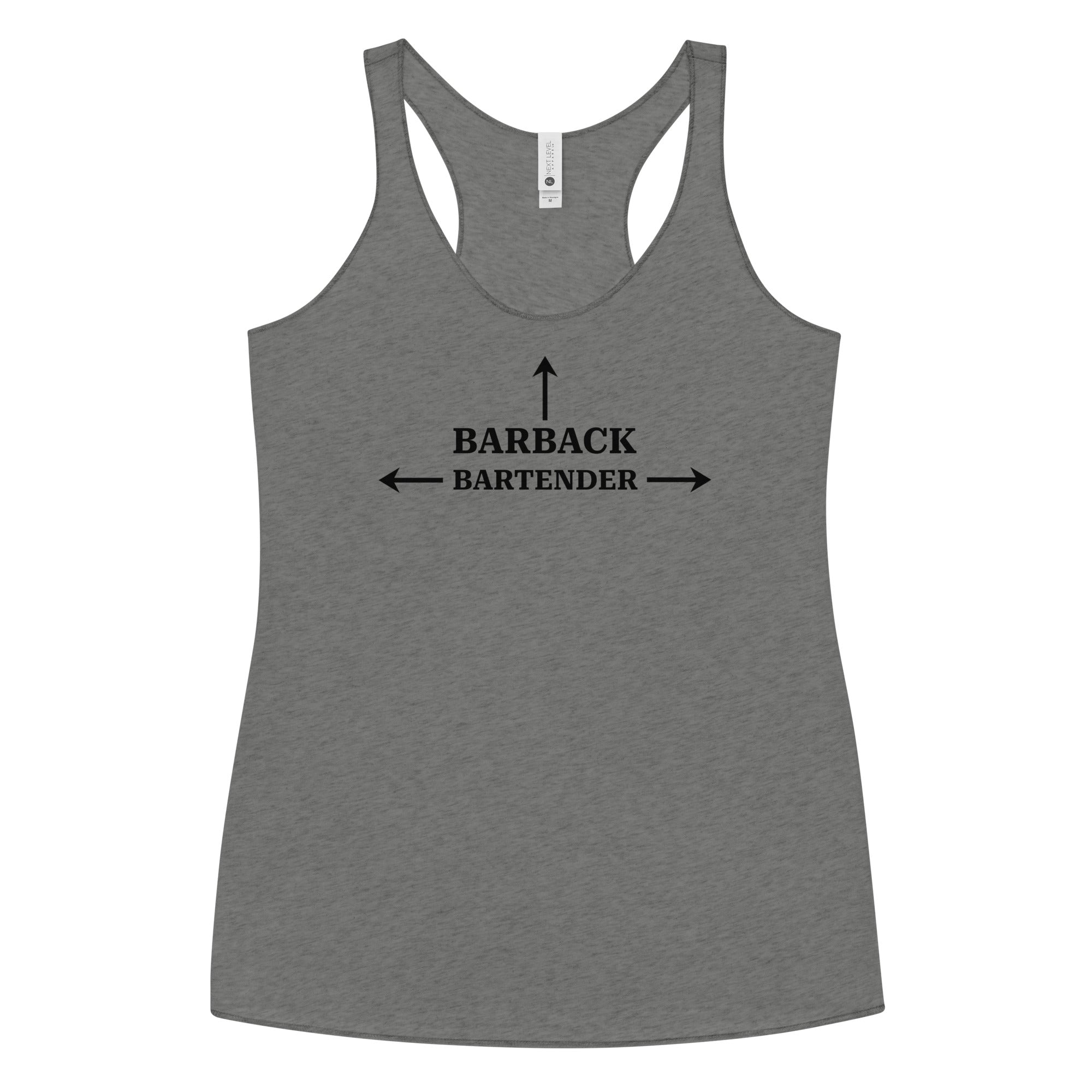 gray bar humor tanktop im the barback front